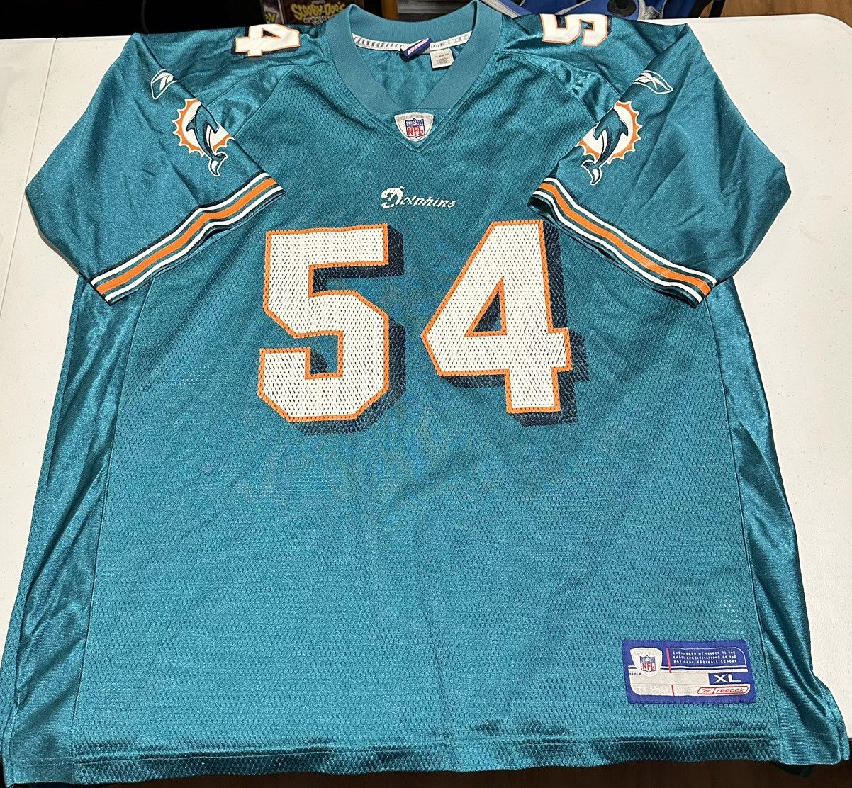 Reebok Vintage Miami Dolphins NFL Football Jersey Size US XL / EU 56 / 4 - 1 Thumbnail