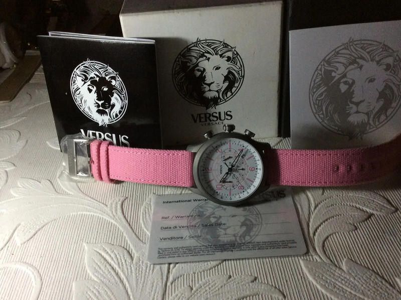 Versace Versus Versace Ladies Mens Chronograph Canvas Pink Watch Size ONE SIZE - 1 Thumbnail