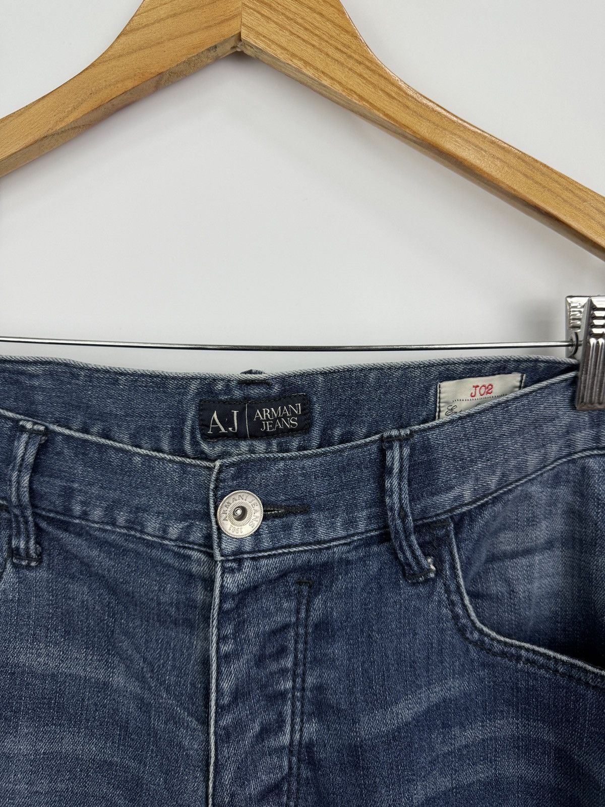 Armani 🇺🇸 Vintage 90s Armani Jeans J02 Extra Slim Fit Comfort Fabric Size US 34 / EU 50 - 6 Thumbnail