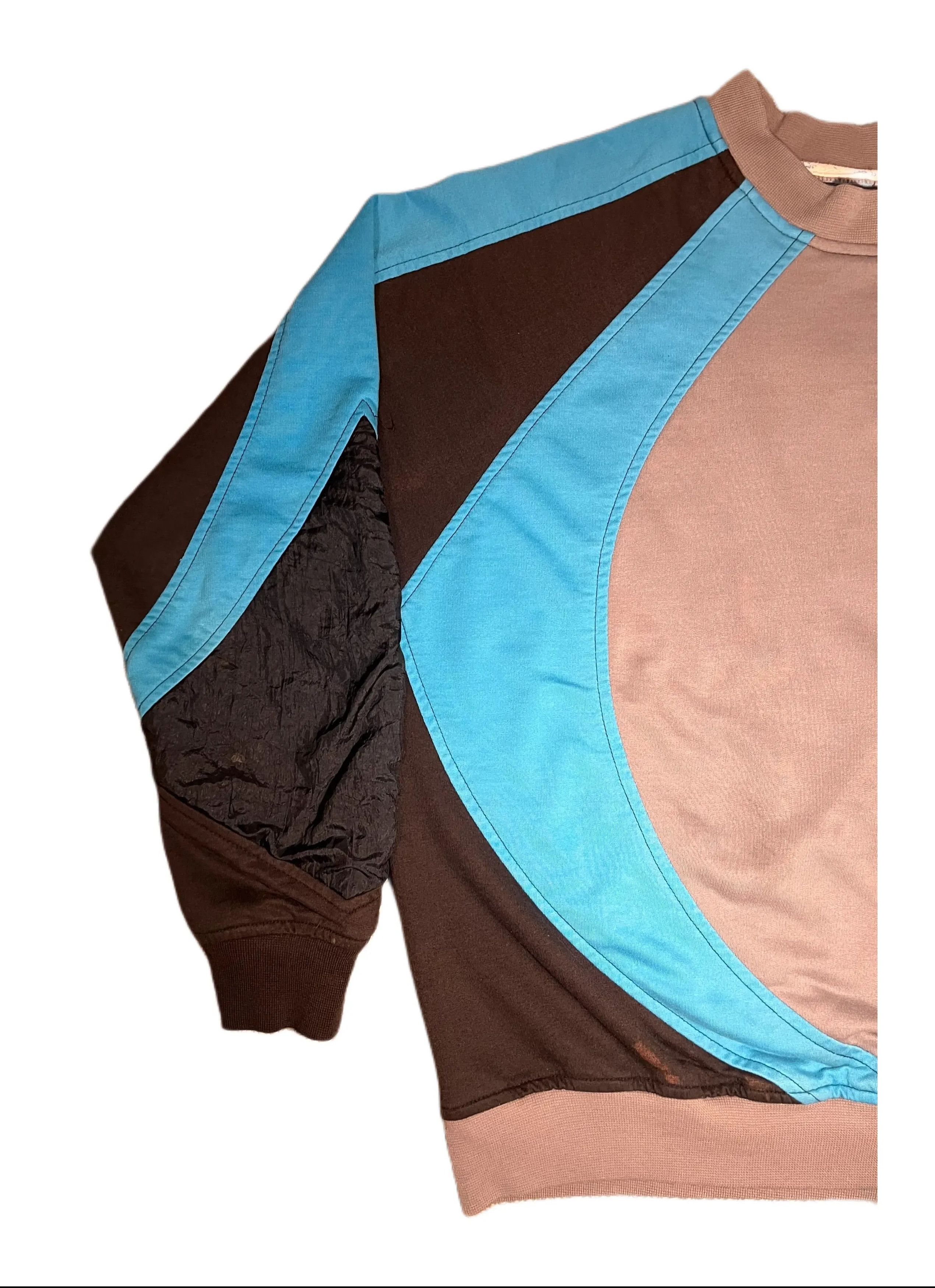 Reebok × Vintage Rare 90s Reebok Sport Multifabric Sweatshirt Size US S / EU 44-46 / 1 - 2 Thumbnail