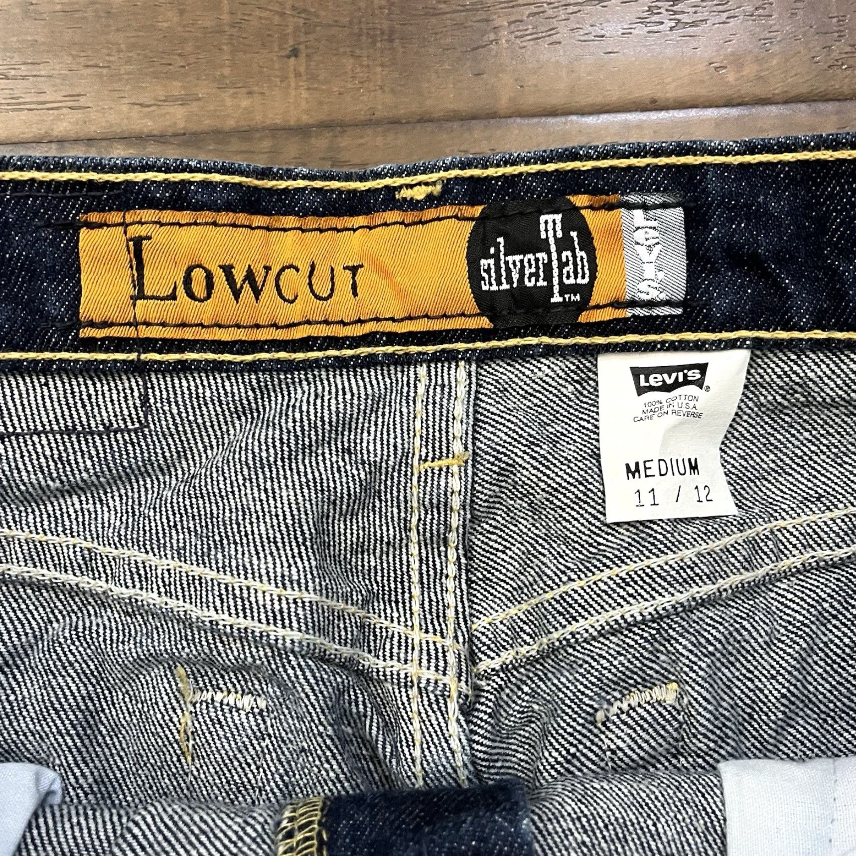 Denime VINTAGE Levi's SilverTab Denim Jeans Womens Medium 30 In Waist 31 In Inseam 90s Dark Blue Straight 665 USA Size 32" / US 10 / IT 46 - 7 Thumbnail