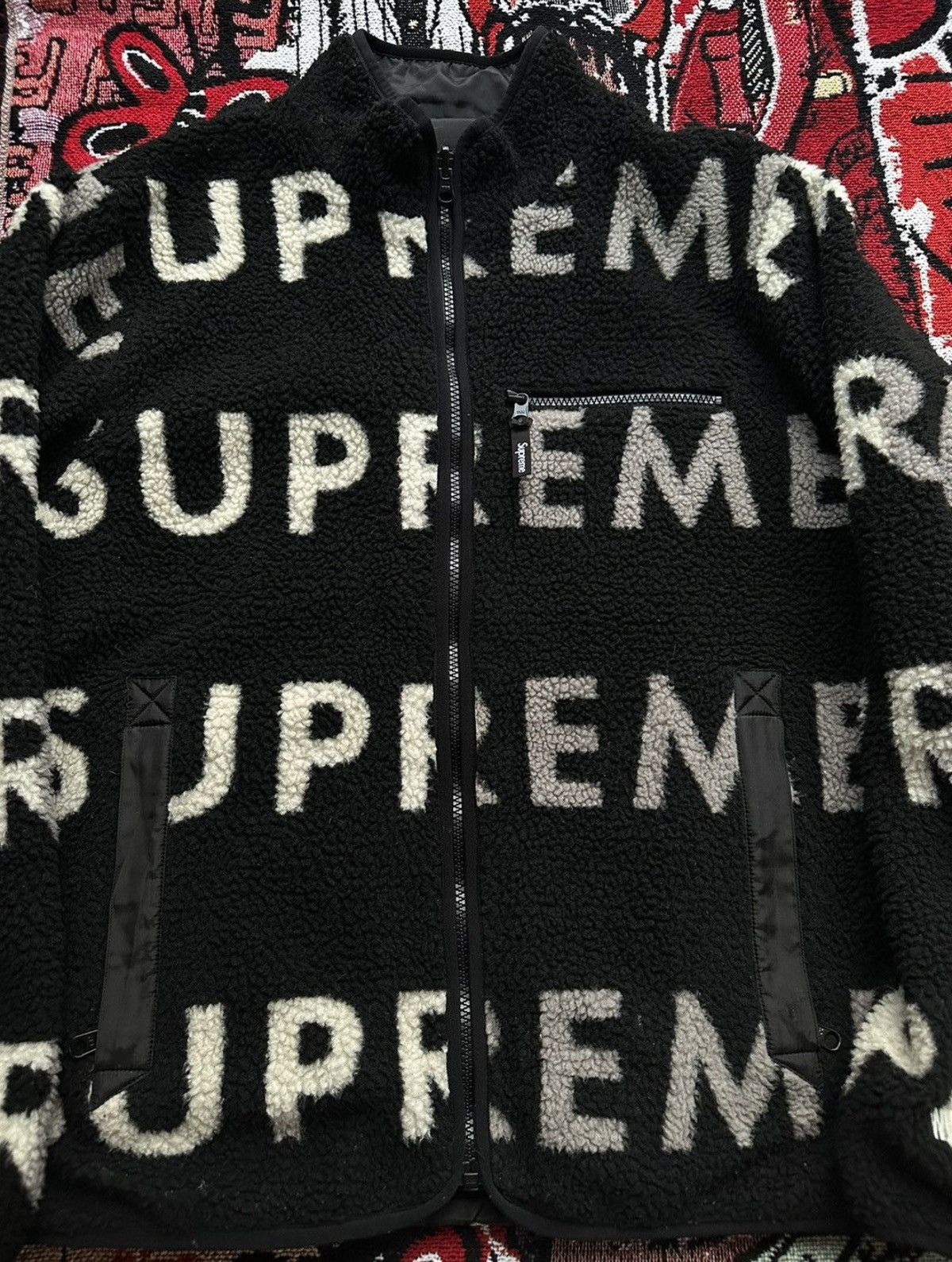 Supreme Supreme Reversible Logo Fleece Jacket | Grailed