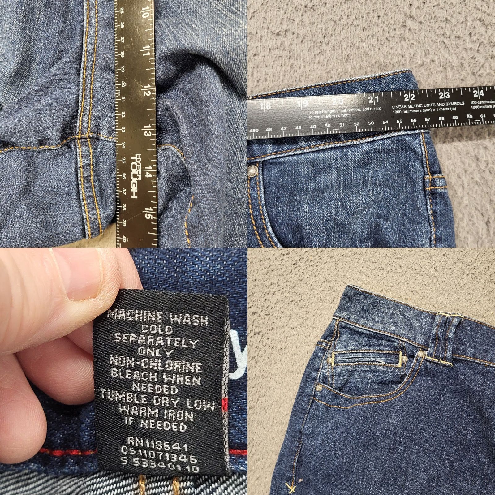 Vintage Lane Bryant Jeans Women's Petite 26P Blue Simply Straight Denim Embroidered 5-Pocket Stretch Modern Comfort Jeans Womens Petite Blue Denim Size 26" / US 2 / IT 38 - 8 Thumbnail