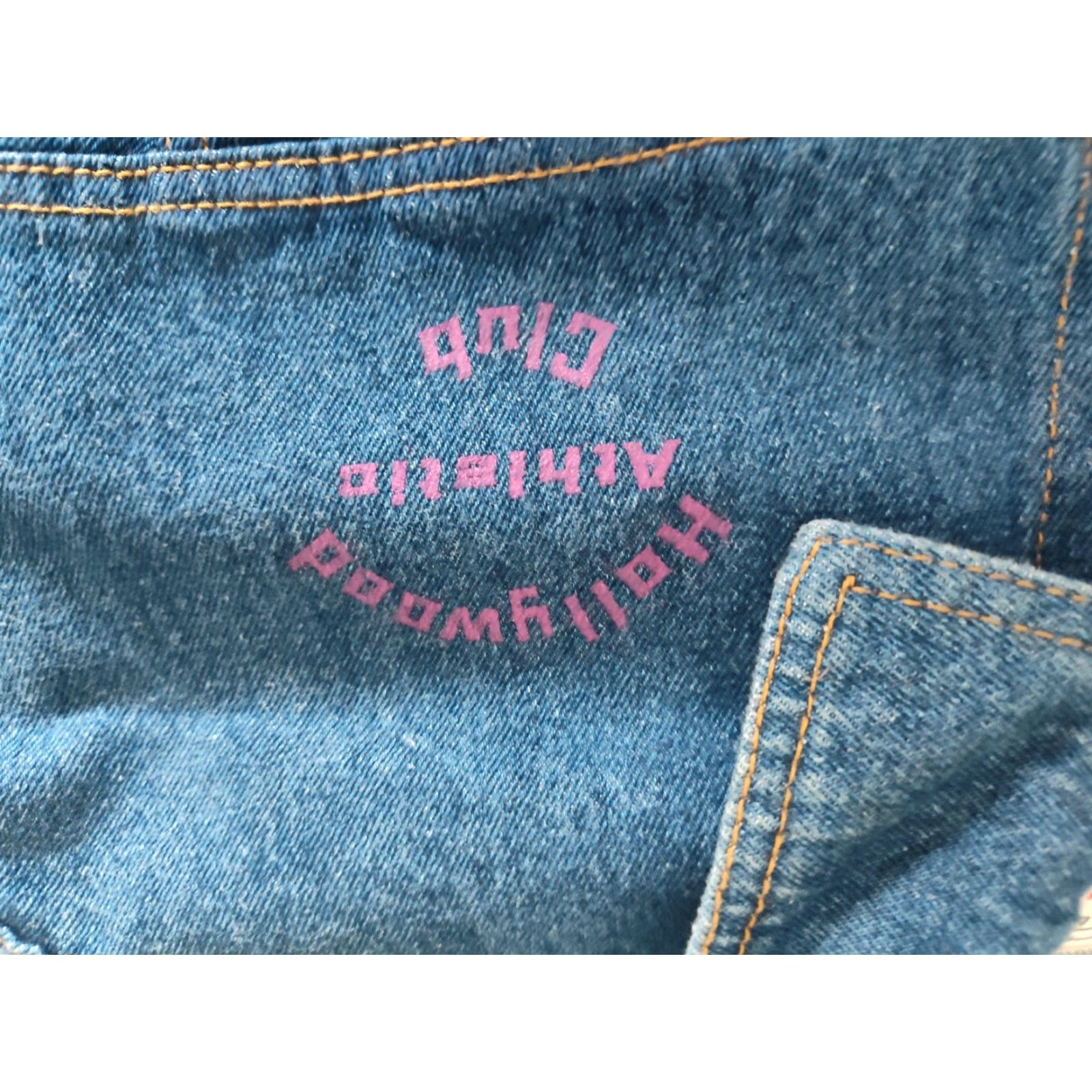 Vintage VINTAGE Hollywood Athletic Club Denim Jacket Mens Size L Blue 80s 90s Sunset Boulevard Embroidered Size US 33 - 4 Thumbnail