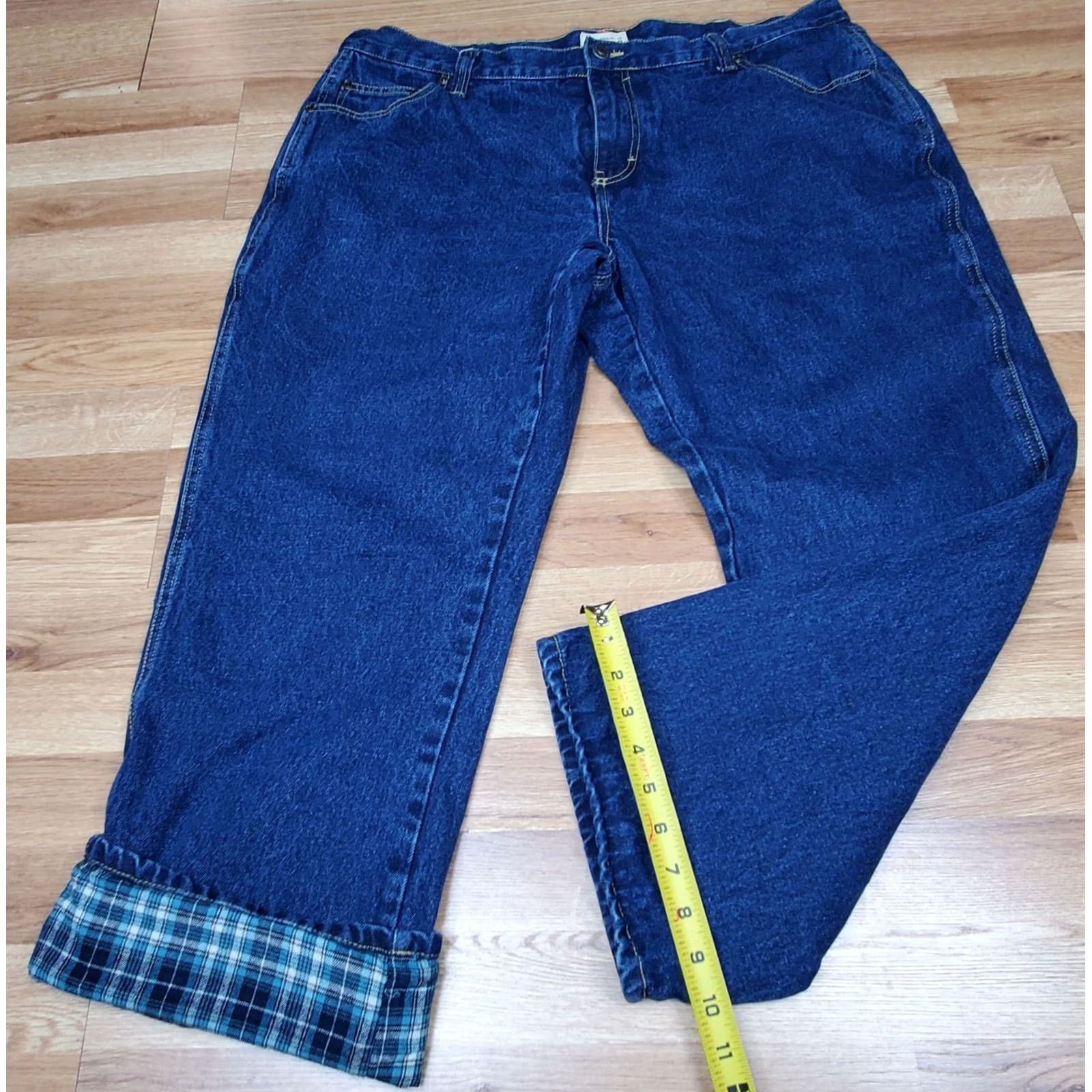 Denime RedHead Jeans Men 40x29 Denim Blue Flannel-Lined 5-Pocket Straight Cold Weather Work Pants Winter Size US 40 / EU 56 - 2 Thumbnail