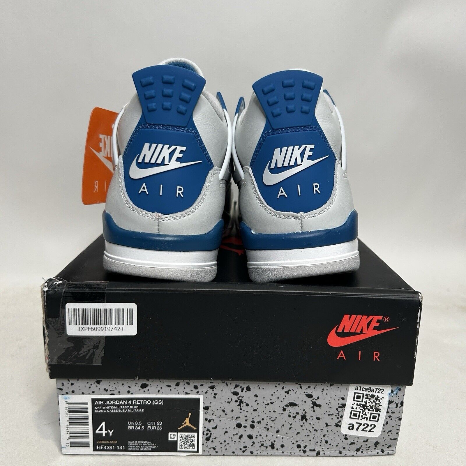 Nike Nike Air Jordan 4 Retro GS “Military/Industrial Blue” 2024 Size US 5.5 / IT 35.5 - 4 Thumbnail