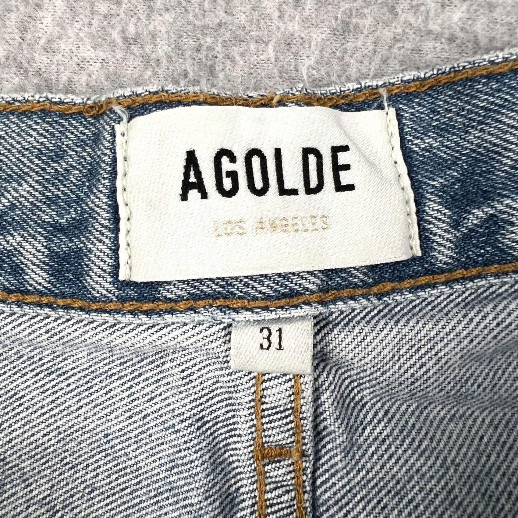 Agolde AGOLDE Fran Straight Jeans Womens Blue Cotton 31 Size 24" / US 00 / IT 34 - 3 Thumbnail
