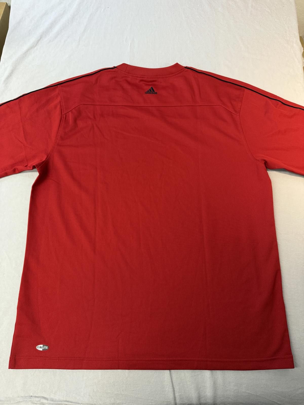Adidas Adidas Soccer Jersey Red Thin 3 Stripes Center Hit XL Size US XL / EU 56 / 4 - 2 Thumbnail