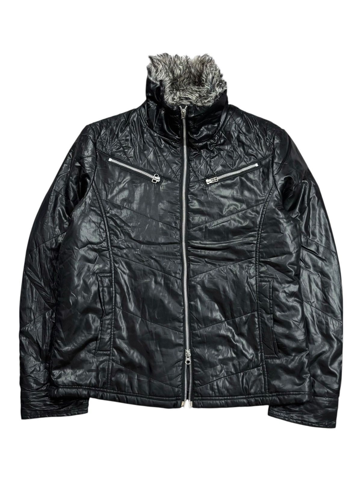 KMRii 2000s Spinach - Trim Fur Collar Vkei Style Jacket Size US M / EU 48-50 / 2 - 4 Thumbnail