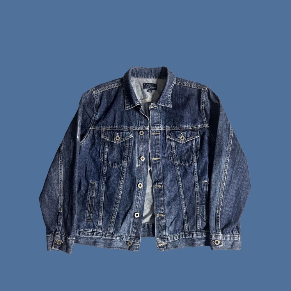 Lucky Brand Lucky Brand Denim Jacket Womens XL Blue Button Front Trucker Casual Unlined Size XL / US 12-14 / IT 48-50 - 1 Thumbnail