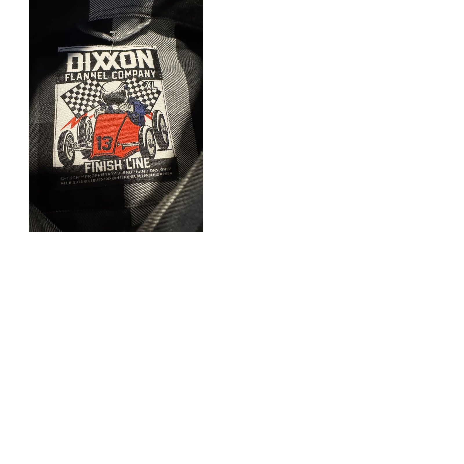 Vintage Dixxon Flannel Co The Finish Line Mens XL Button-Up Shirt Black White Gray Plaid Long Sleeve Collared Casual Workwear All Seasons Size US XL / EU 56 / 4 - 10 Thumbnail
