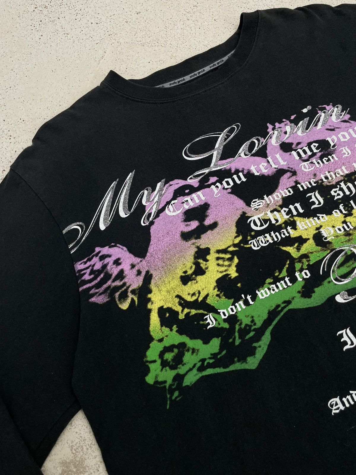 14th Addiction Smoky Garnish Y2K My Lovin Secret Wording Poem Size US XXL / EU 58 / 5 - 7 Thumbnail