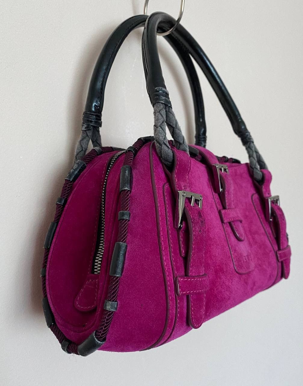 Loewe Loewe Suede Shoulder Bag Pink Size ONE SIZE - 4 Thumbnail