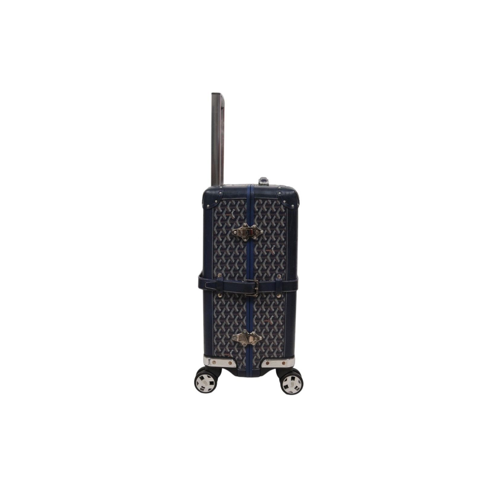 Goyard Navy Blue Coated Canvas Bourget Trolley PM Rolling - 02538 Size ONE SIZE - 4 Thumbnail