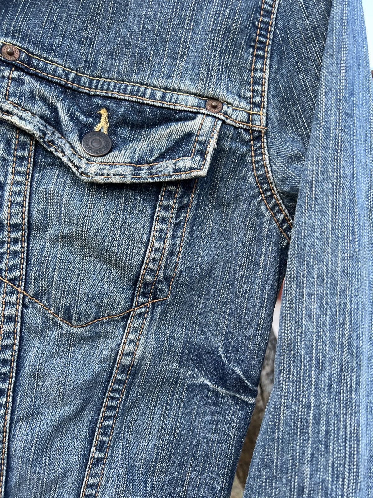 Edwin × If Six Was Nine × Le Grande Bleu (L.G.B.) 90’s style Edwin Distress Faded Denim Jacket Size US S / EU 44-46 / 1 - 9 Thumbnail