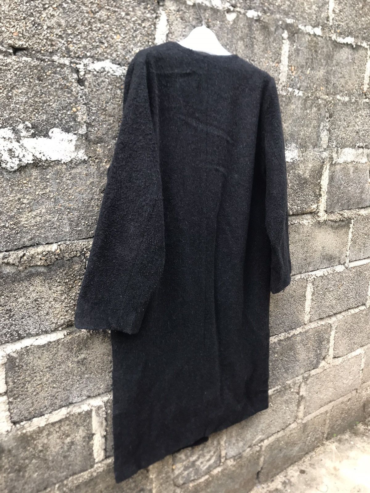 Japanese Brand × Vintage ⚡️Vintage Kastane Collarless Wool Long Coat Size M / US 6-8 / IT 42-44 - 13 Thumbnail
