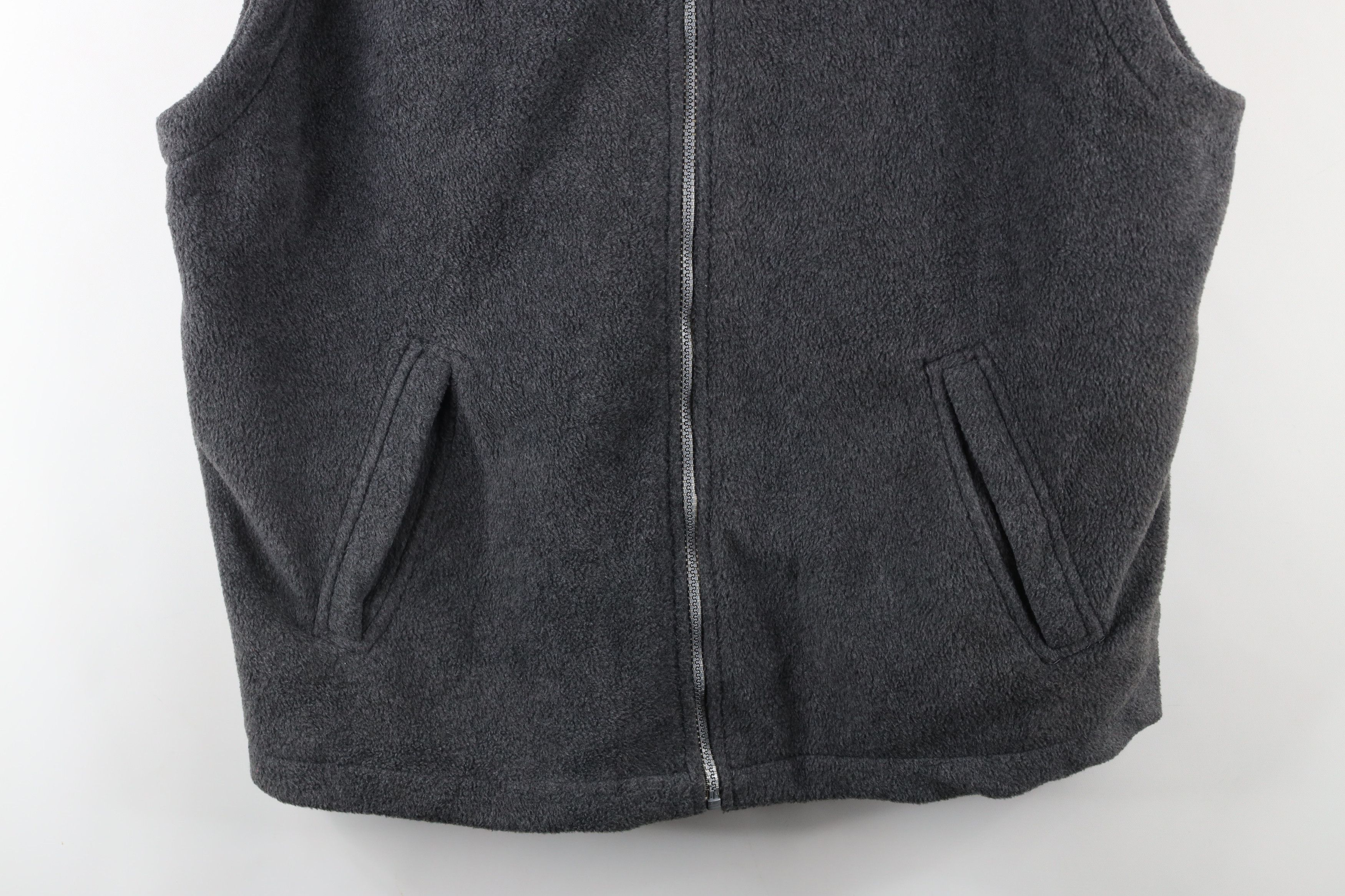 Vintage Vintage 90s Perry Ellis Full Zip Fleece Vest Jacket Gray Size US XL / EU 56 / 4 - 3 Thumbnail