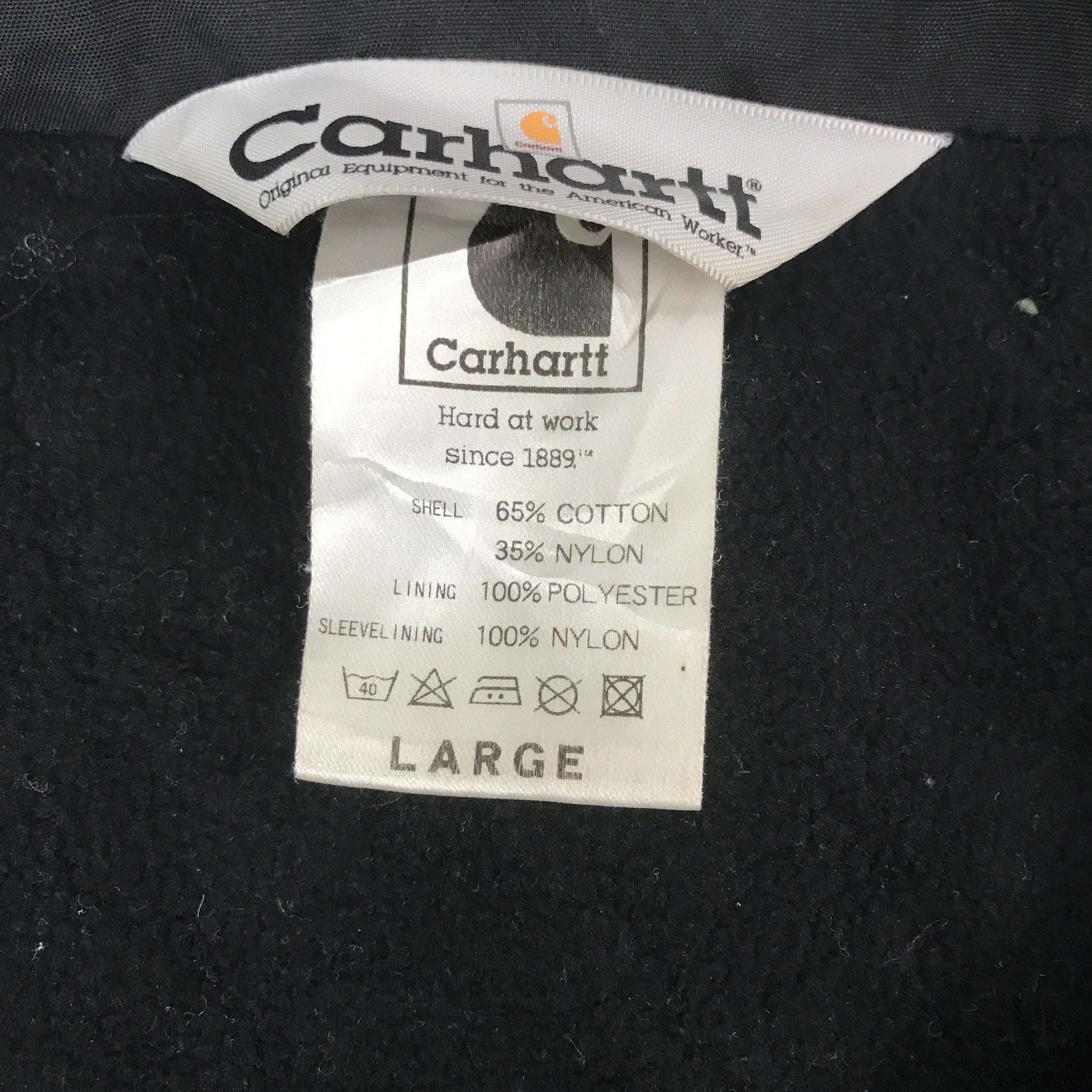 Carhartt × Vintage Vintage Carharrt black faded Jacket Size US L / EU 52-54 / 3 - 9 Thumbnail