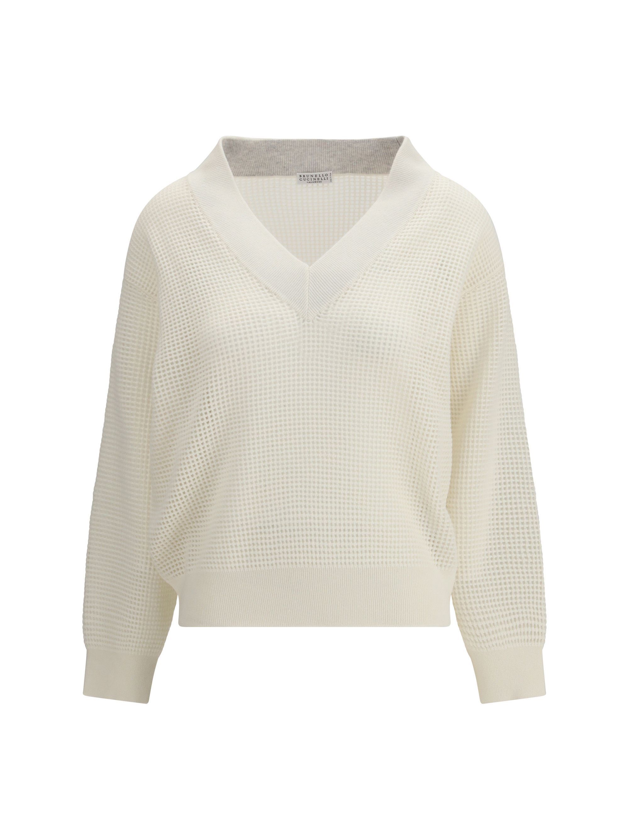 Brunello Cucinelli Cashmere net Sweater Size L / US 10 / IT 46 - 1 Thumbnail