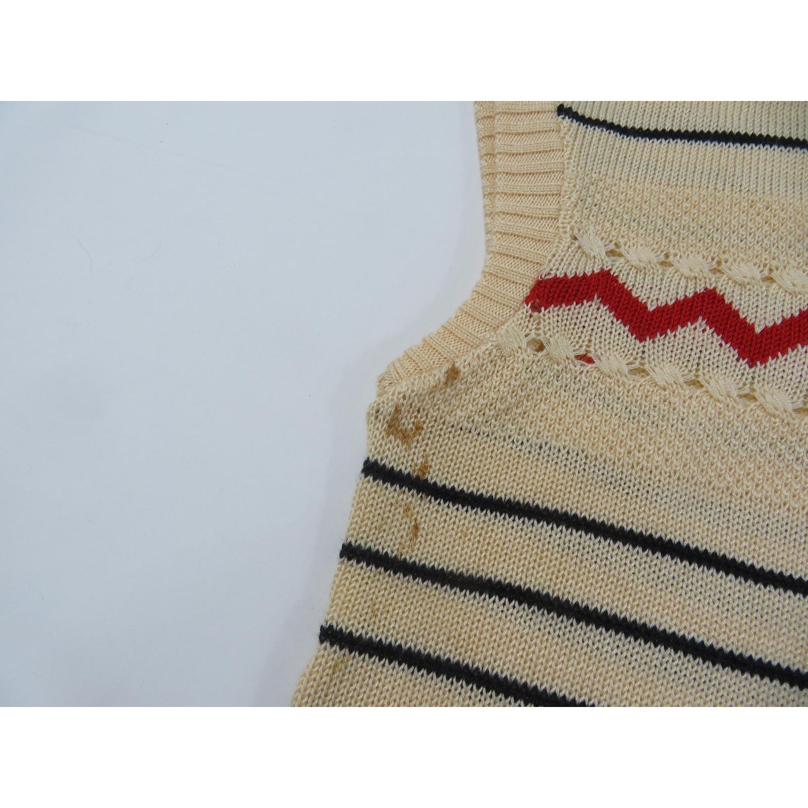 Other Addenda Acrylic Knit Top Blouse Set, Striped, Sz L 1970s Size L / US 10 / IT 46 - 6 Thumbnail