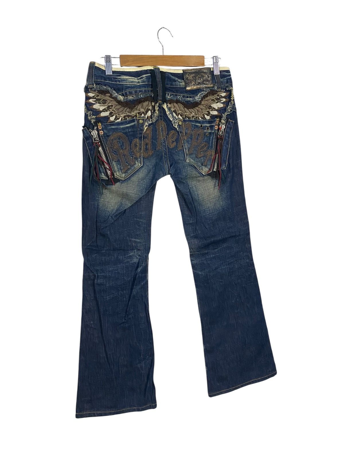 Japanese Brand Japanase brand red peppers flared denim very rare Size US 31 - 6 Thumbnail