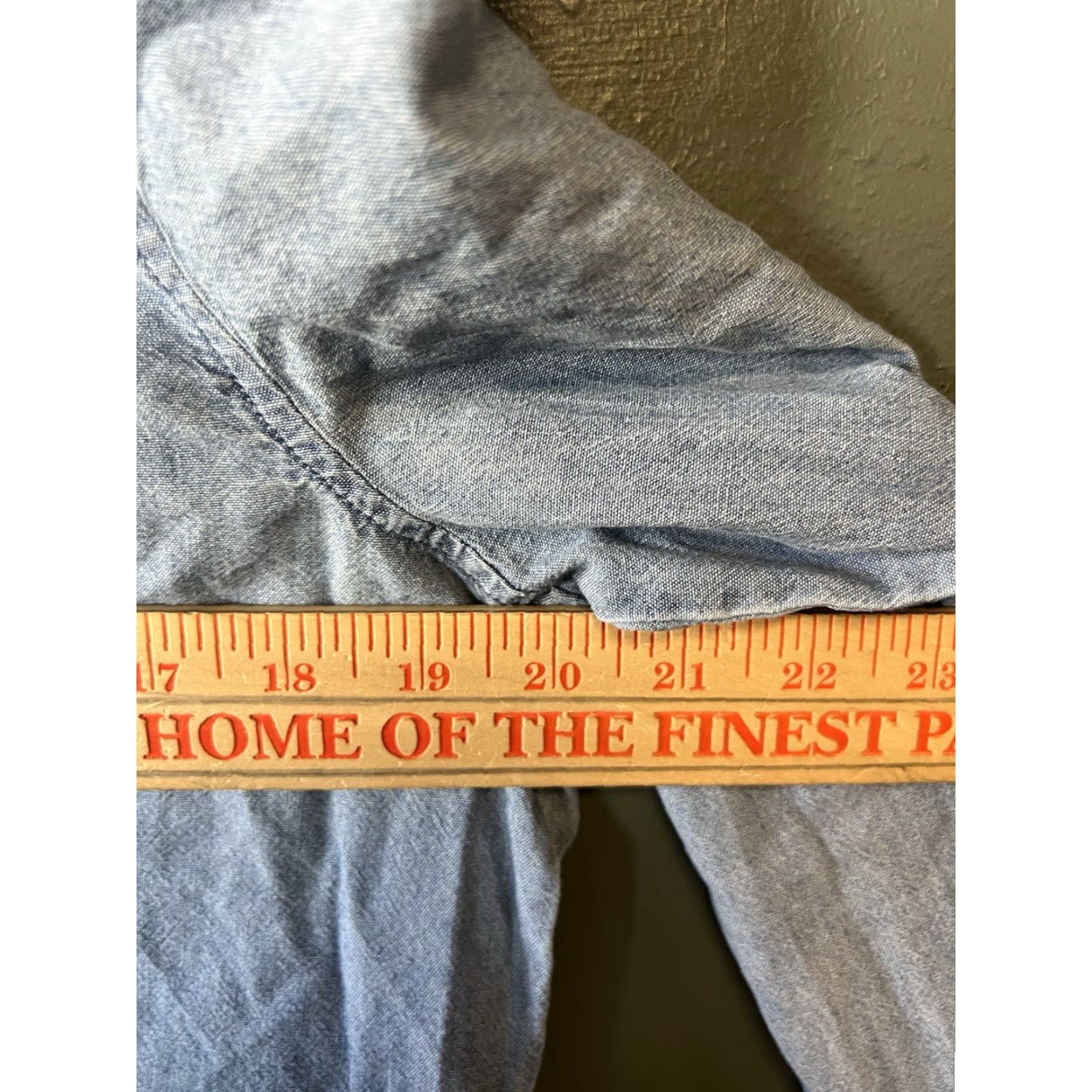 J. Jill J. Jill Womens Blue Denim Long Sleeve Button-Up Size M Medium Denim Shirt Womens Blue Size M / US 6-8 / IT 42-44 - 4 Thumbnail