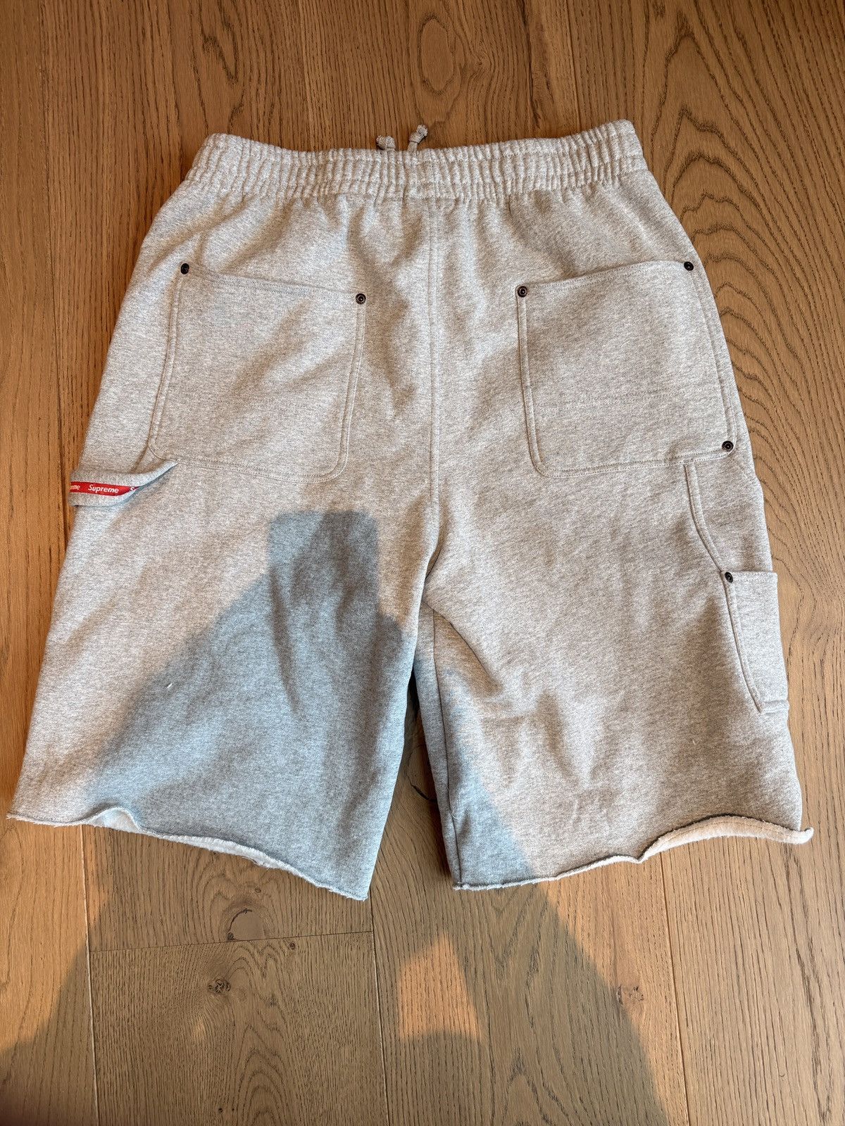 Supreme Supreme Double Knee Painter Sweatshort 'Heather Grey' Size US 32 / EU 48 - 2 Thumbnail