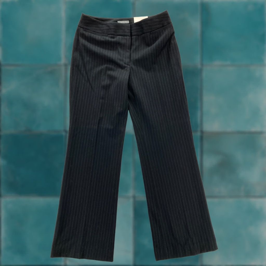 Apt. 9 Apt. 9 Maxwell Dress Pants Women's 4 Black Striped Stretch Fabric Relaxed Fit Pants Size 28" / US 6 / IT 42 - 1 Thumbnail
