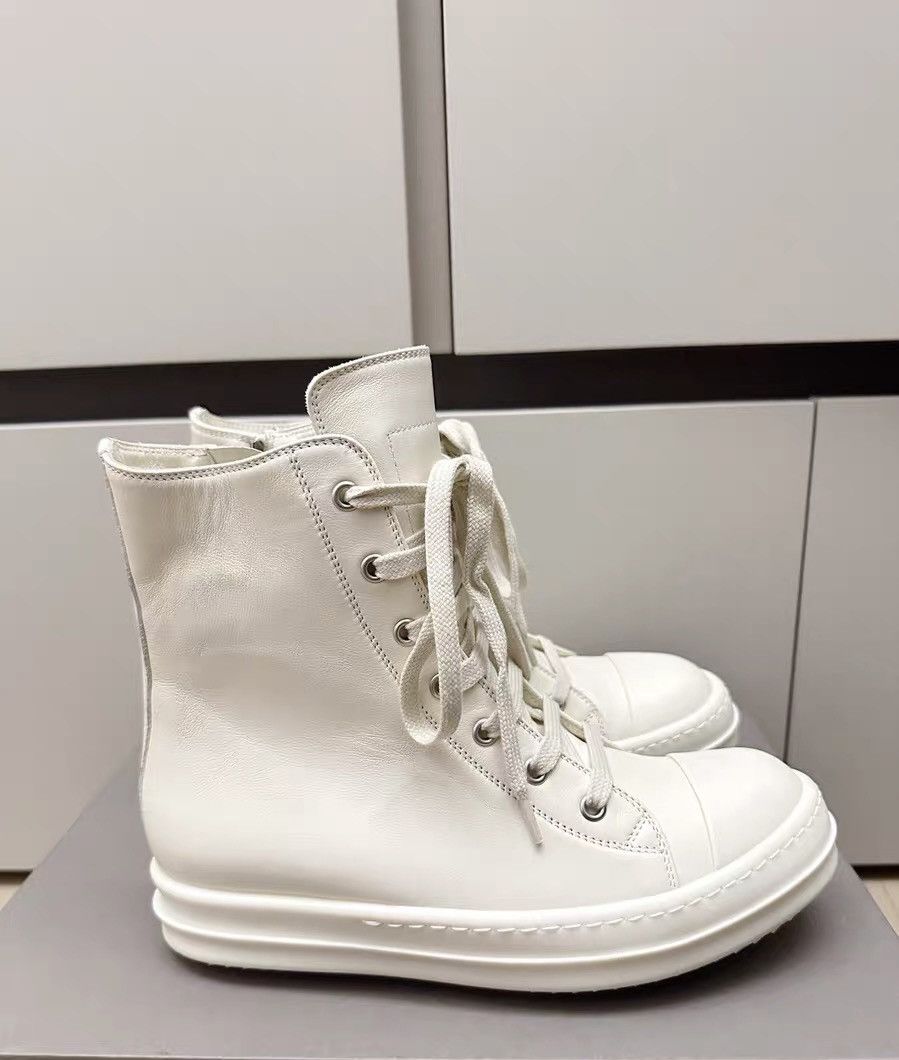 Rick Owens Rick Owens DRKSHDW Milk White High-Top Size US 7 / IT 37 - 4 Thumbnail