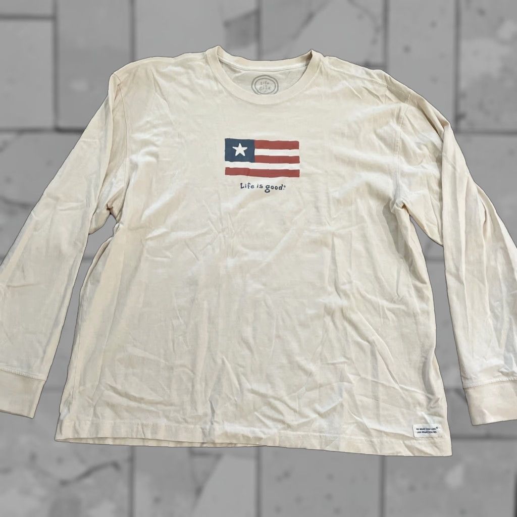Life is Good Life Is Good Beige Graphic T-Shirt Mens XL Casual Shirt Size US XL / EU 56 / 4 - 1 Thumbnail