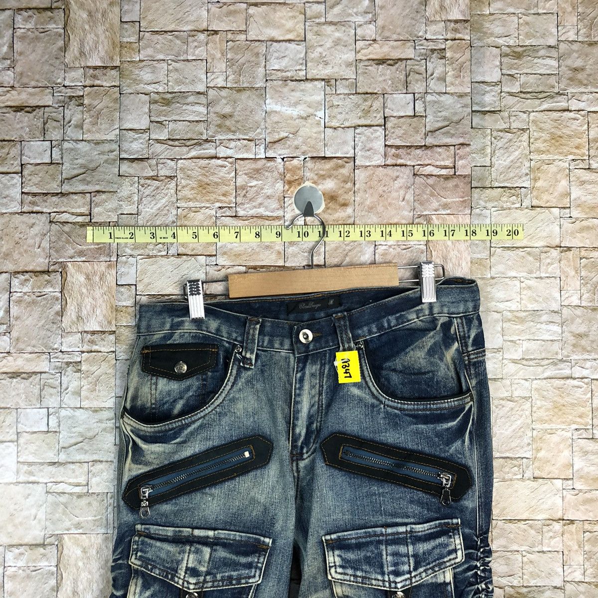 Japanese Brand Elme Design faded Blue Cropped spring Denim Pants #A347 Size US 31 - 4 Thumbnail