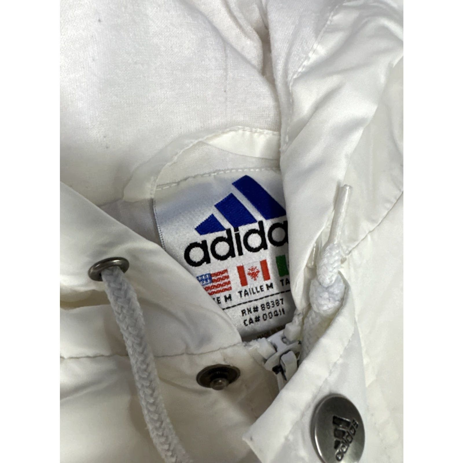 Adidas Adidas Originals 3 Theee Stripes Hoodie Windbreaker Track Jacket Men’s Sz M White Striped Nylon Regular Activewear Mens Size US M / EU 48-50 / 2 - 3 Thumbnail