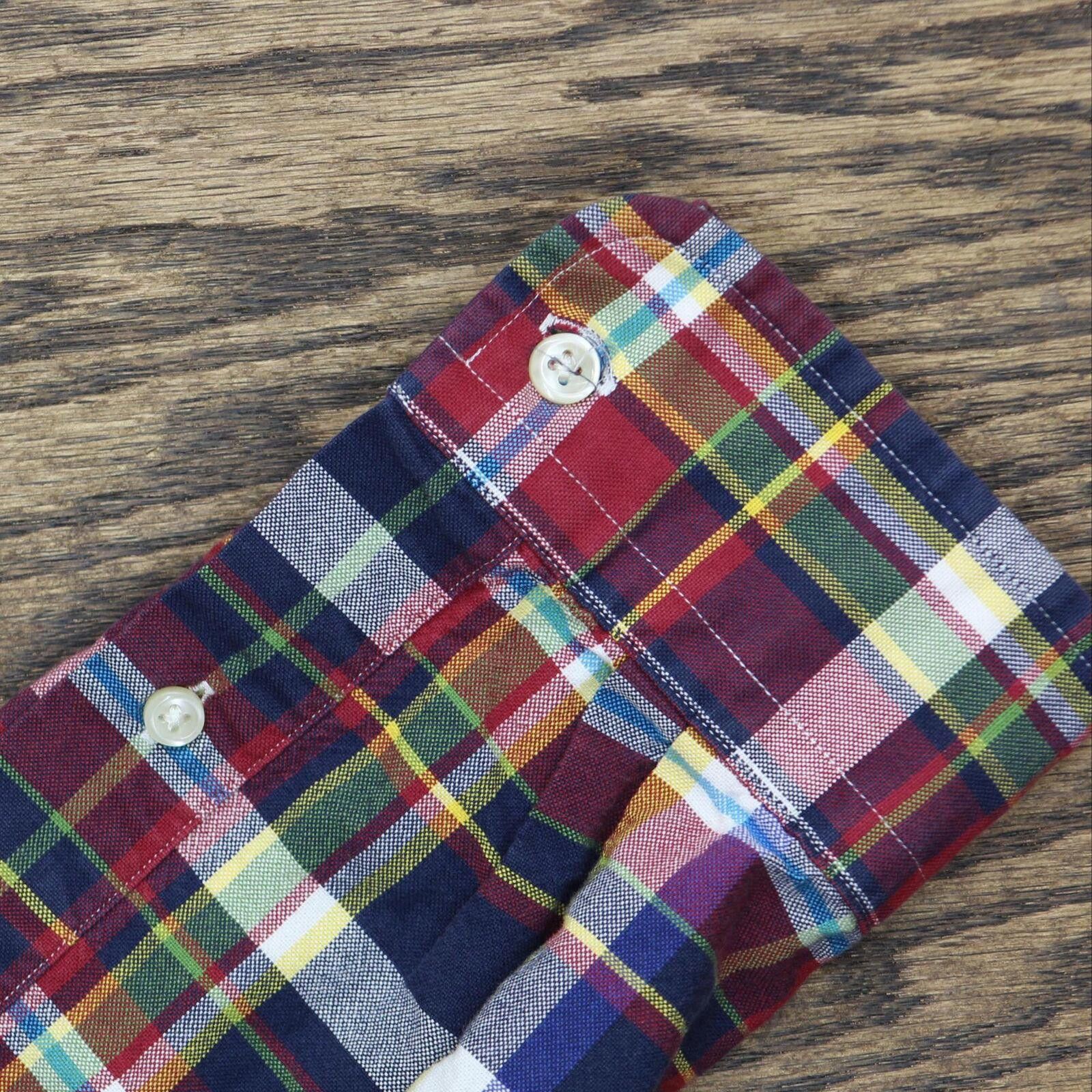Designer Polo Ralph Lauren Button Up Down Shirt Red Plaid Multi M Size US M / EU 48-50 / 2 - 5 Thumbnail