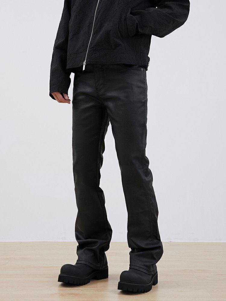 Designer × Jean × Vintage punk retro yuppie flared grunge bootcut wax jeans Size US 31 - 3 Thumbnail