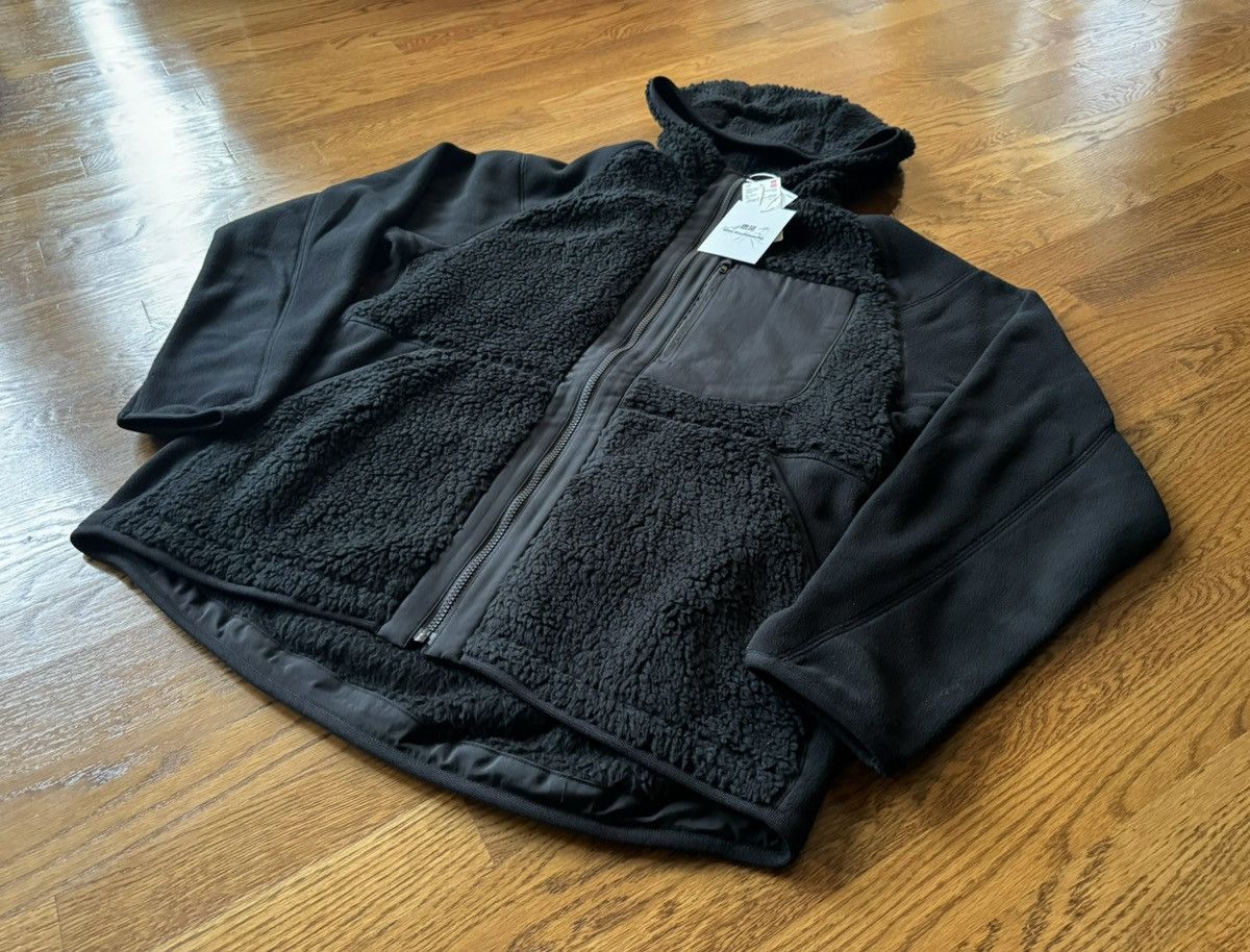 Uniqlo × White Mountaineering Medium Black Fleece Long-Sleeve Hoodie Pullover Jacket Coat Size US M / EU 48-50 / 2 - 2 Thumbnail