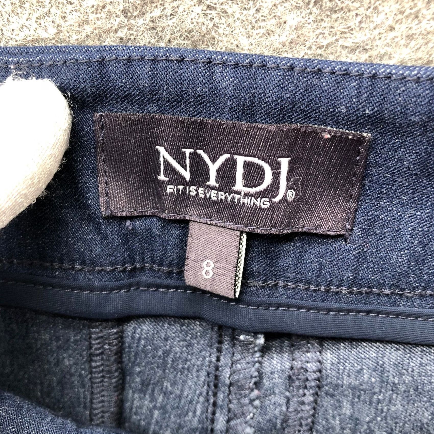NYDJ NYDJ Barbara Bootcut Dress Pants Womens 8 Navy Blue Mid Rise Lift Tuck Size 30" / US 8 / IT 44 - 3 Thumbnail