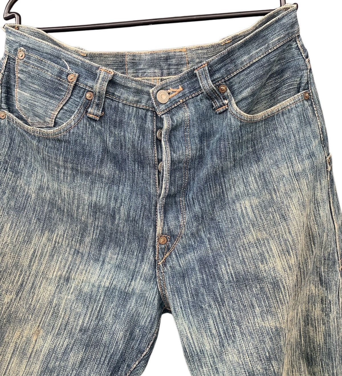 Sugar Cane Vintage Sugar Cane Edo Ai Denim Buckle Back Selvedge Jeans Size US 33 - 6 Thumbnail