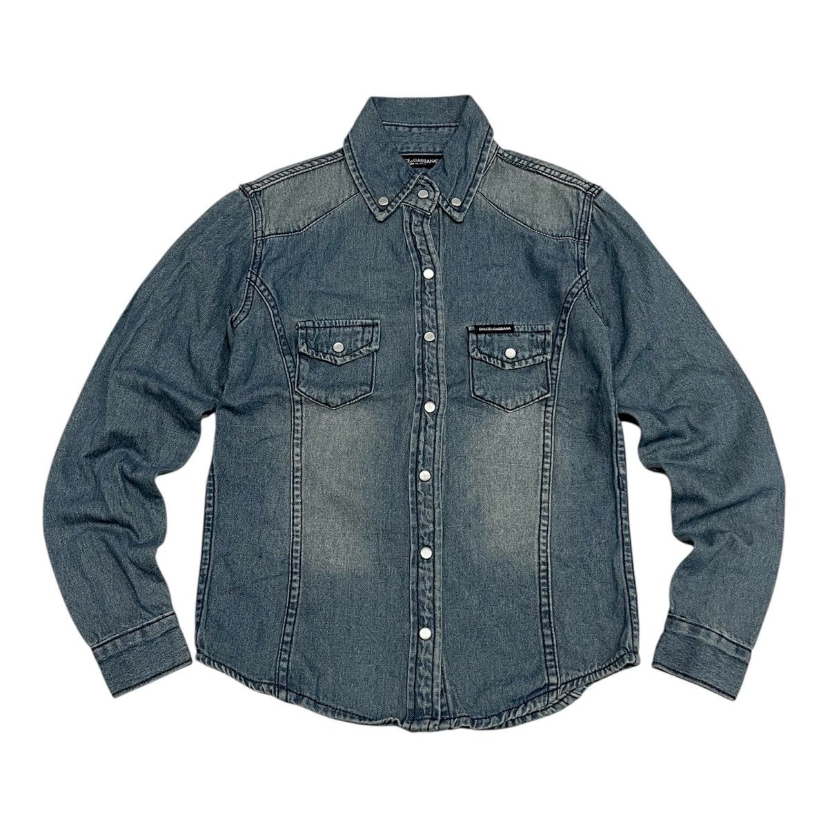 Dolce & Gabbana Dolce & Gabbana Chambray Cowboy Denim Button Up Shirt Size M / US 6-8 / IT 42-44 - 1 Thumbnail