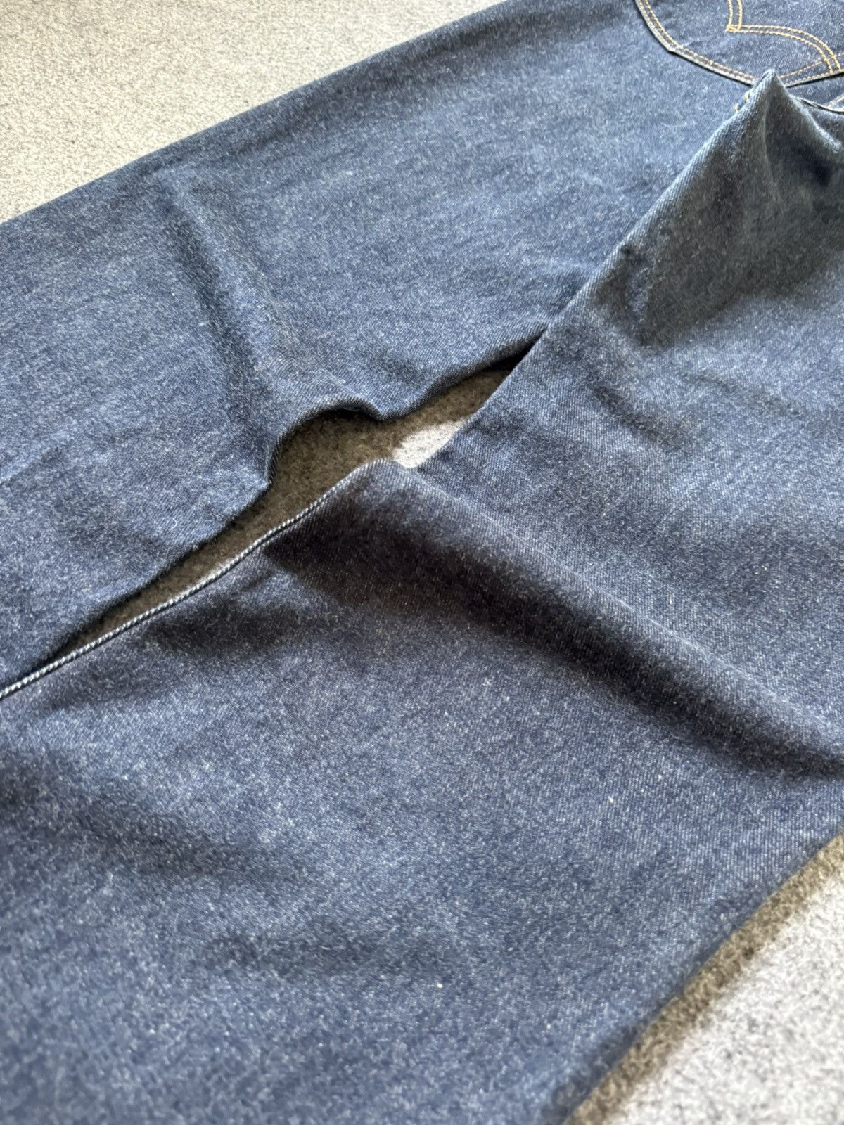 Levi's × Vintage Vintage Levis 517 Indigo Raw Flare Bootcut Jeans Size US 27 - 17 Thumbnail