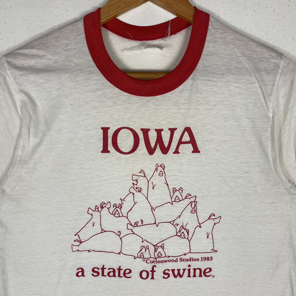 Vintage VINTAGE 1989 IOWA A STATE OF SWINE BY COTTONWOOD STUDIOS TEE Size US S / EU 44-46 / 1 - 3 Thumbnail