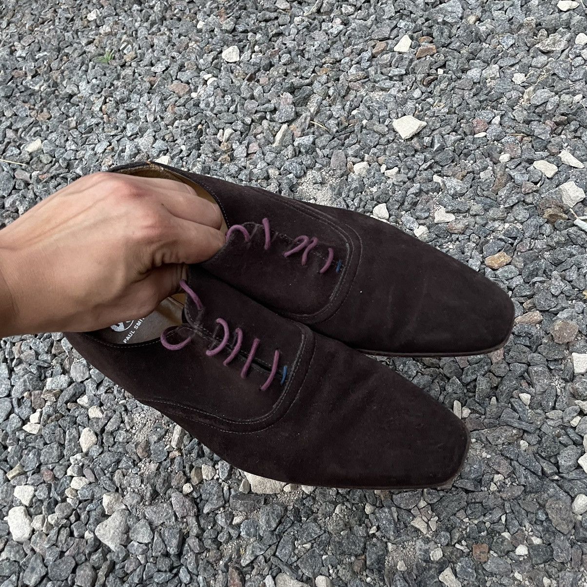 Paul Smith 9 PAUL SMITH Brown Suede Leather Hand Made Derby Shoes Size US 9 / EU 42 - 5 Thumbnail