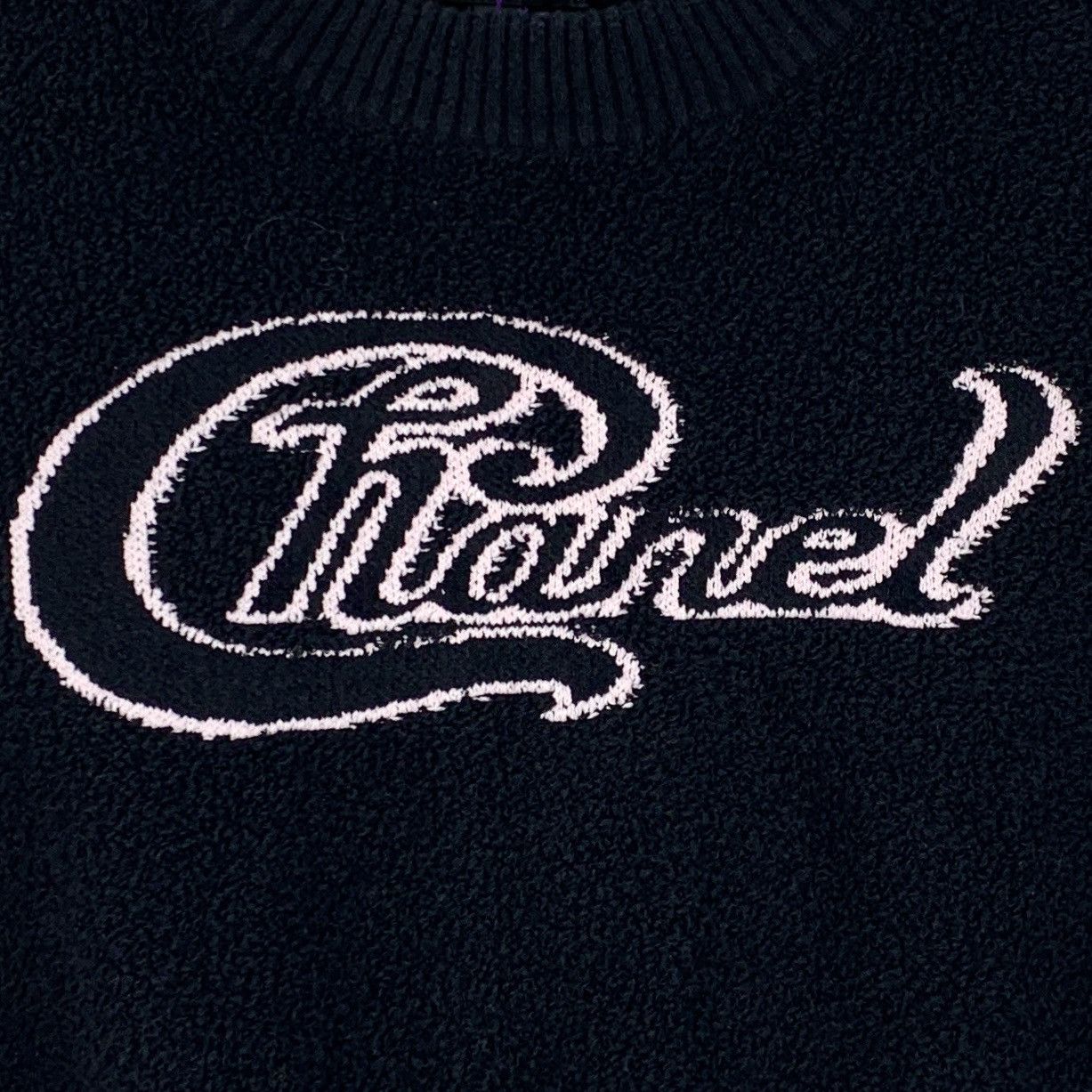 Chanel Chanel Black Logo Embroidered Tweed Crew Neck Knit Size XS / US 0-2 / IT 36-38 - 4 Thumbnail