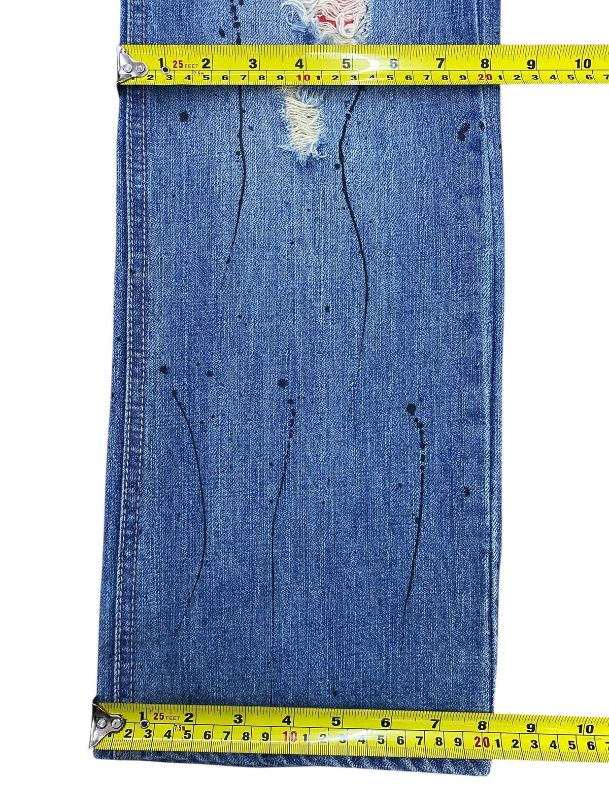 Japanese Brand Japanese Brand Distressed Splash Paint Straight Leg Jeans Size US 28 / EU 44 - 9 Thumbnail