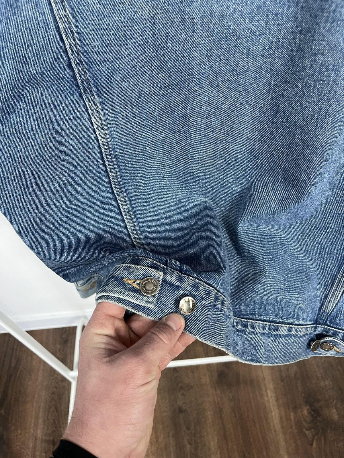 Wrangler Wrangler Hero Vintage Blue Denim Trucker Jacket Size US XL / EU 56 / 4 - 21 Thumbnail