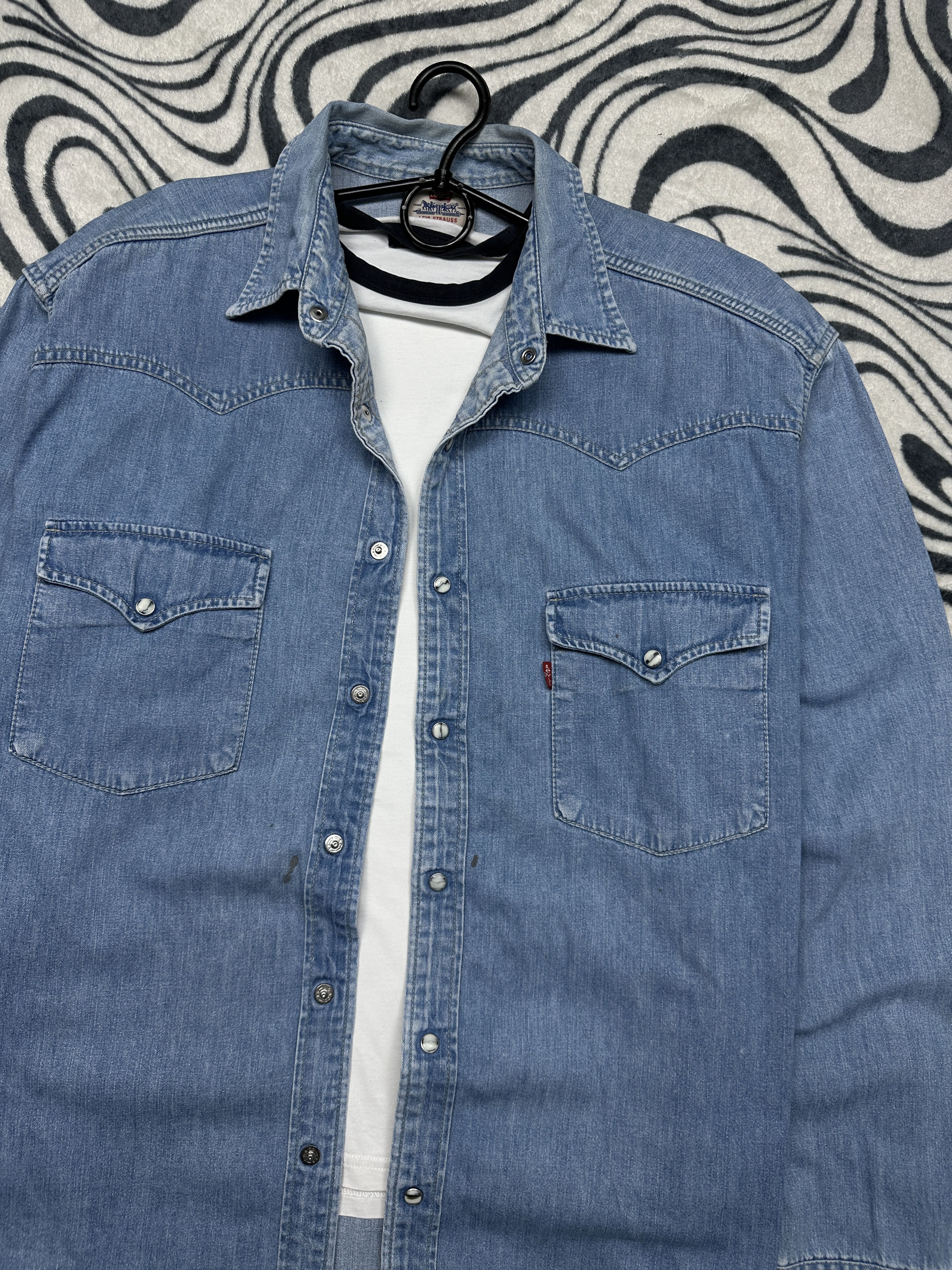 Levi's Levis 90s Vintage Mens Denim Shirt Size US XL / EU 56 / 4 - 2 Thumbnail