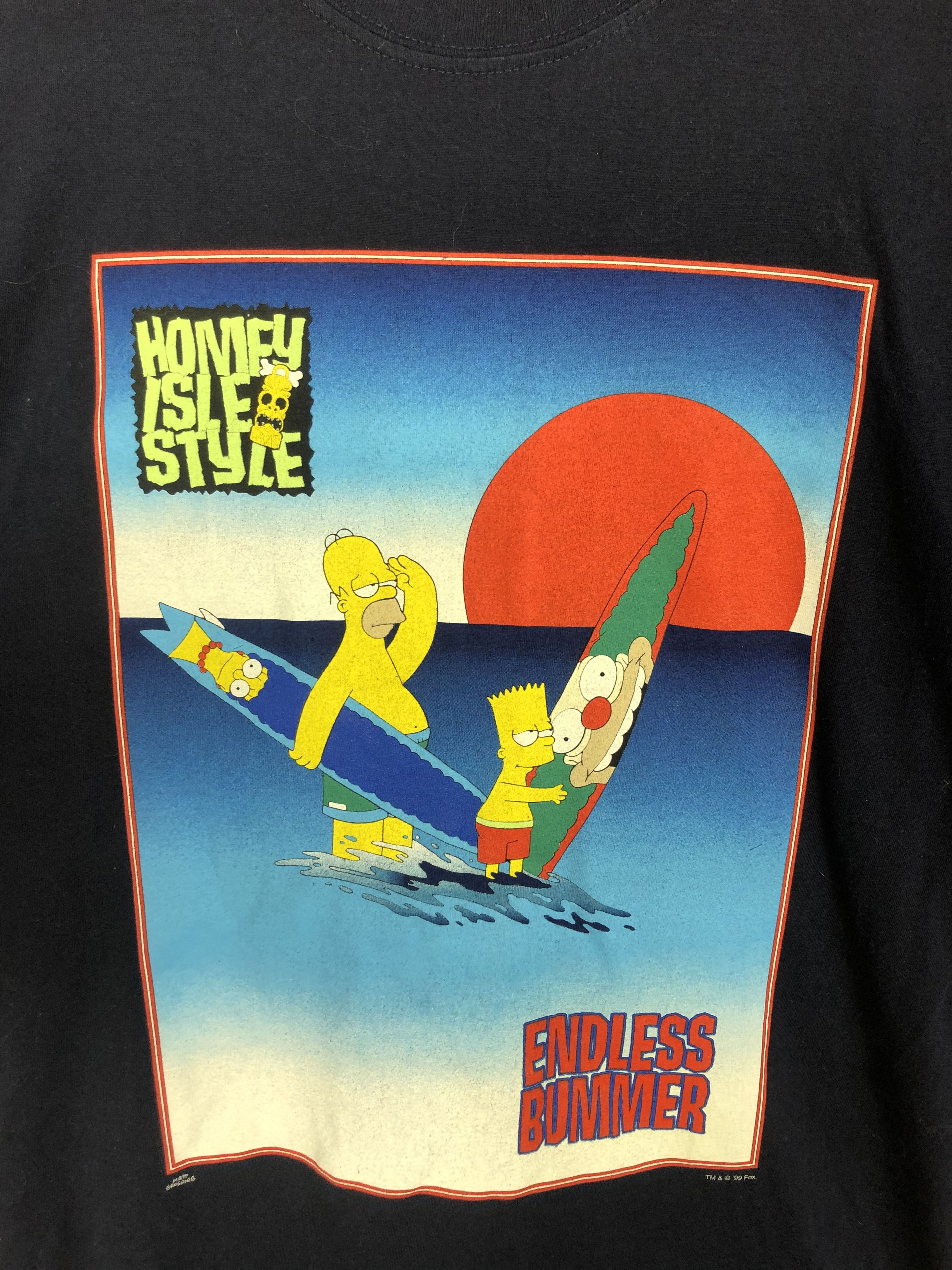 Cartoon Network Vintage 1999 The Simpsons Movie Tee Surf Style T-Shirt Size US L / EU 52-54 / 3 - 2 Thumbnail