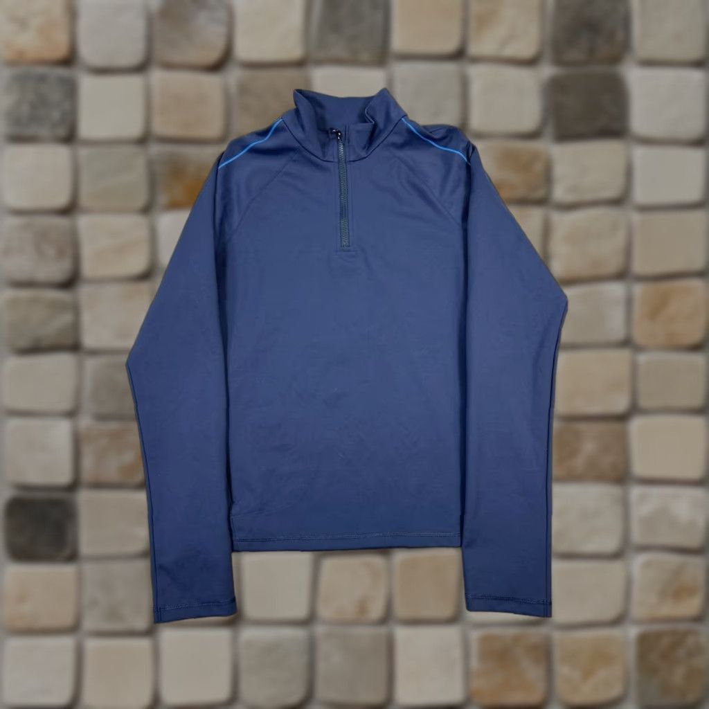 Outdoor Voices Outdoor Voices Womens Large Blue Quarter Zip Sweater Pullover Winter Spring Fall Size L / US 10 / IT 46 - 1 Thumbnail