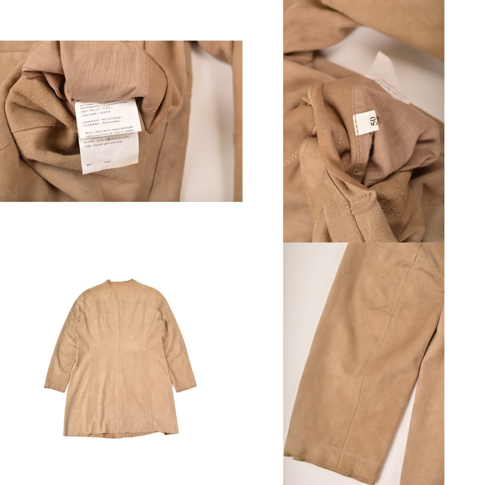 Vintage Gimo's Brown Leather Trench Coat Jacket Coat 50 Women XS? Size XL / US 12-14 / IT 48-50 - 8 Thumbnail