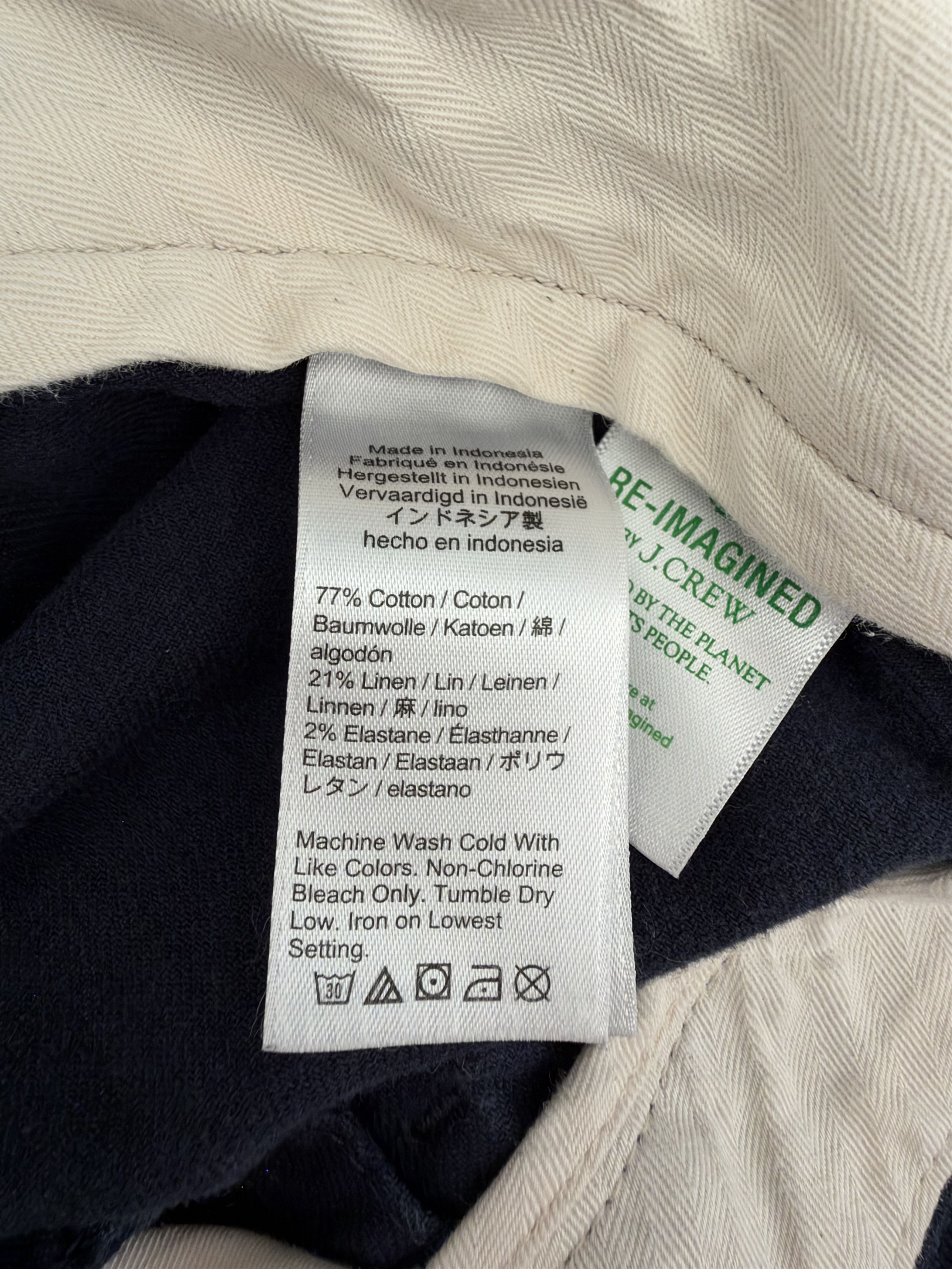 J.Crew J.Crew Straight Fit Cotton-Linen Stretch Chinos in Navy, 38 Size US 38 / EU 54 - 5 Thumbnail