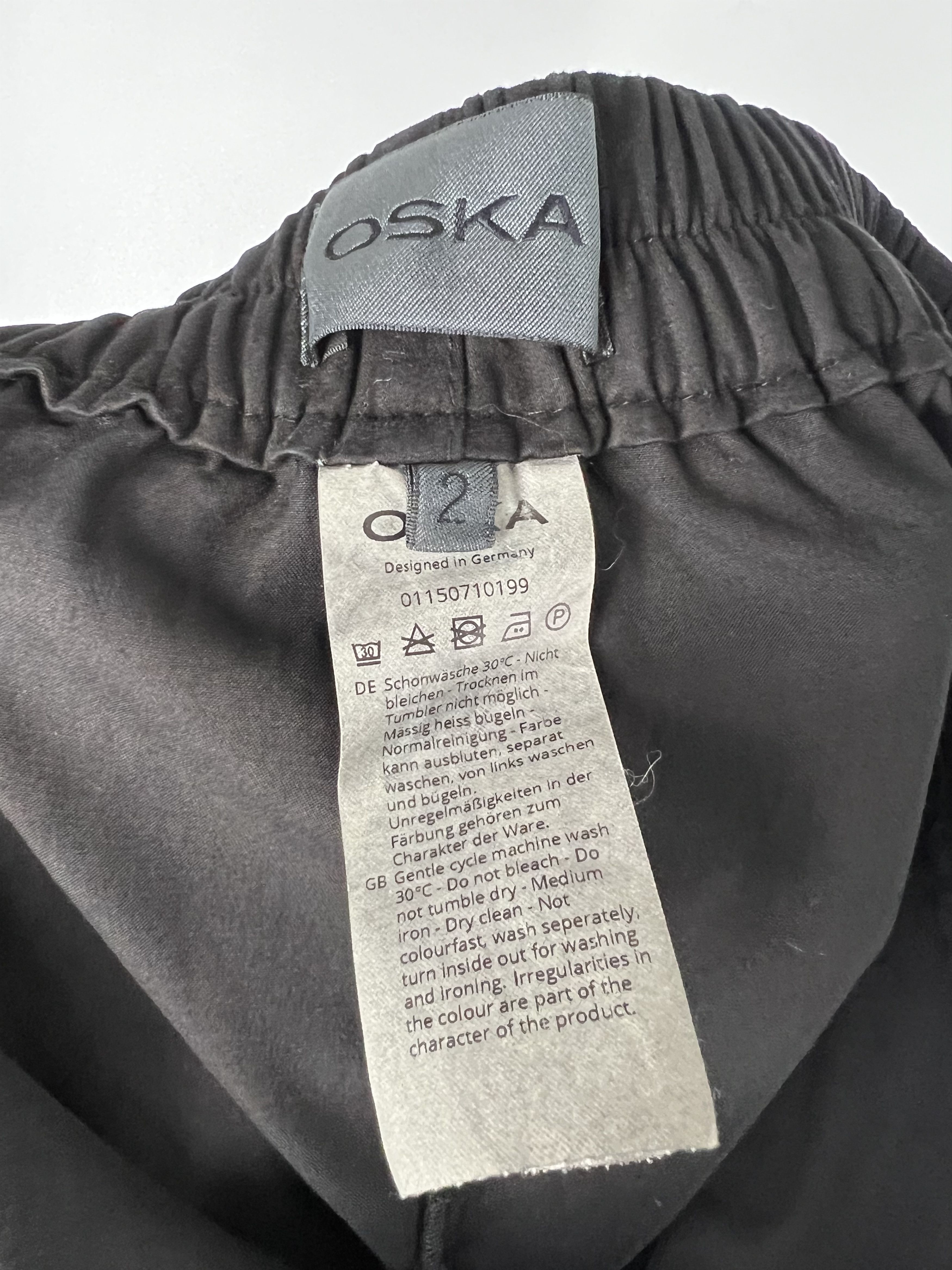 Designer Oska Black Cotton Lyocell Wide Leg Trousers Pants Size 2 Size 30" / US 8 / IT 44 - 13 Thumbnail